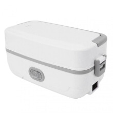 Electric Lunch Box 2 Compartment Fast Heating Stainless Steel Leak Proof Food Heater Warmer for Office Home