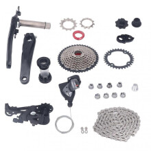 10 Speed Groupset 10 Speed 46T Cassette Crank Arm Bottom Bracket Thumb Shifter Rear Derailleur Set 32T Cassette Sprocket