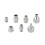 (As show, One size) 16pcs Airbrush Adapter Set Airbrush Quick Release Coupling Disconnect Adapter Kit Fitting Connector 3