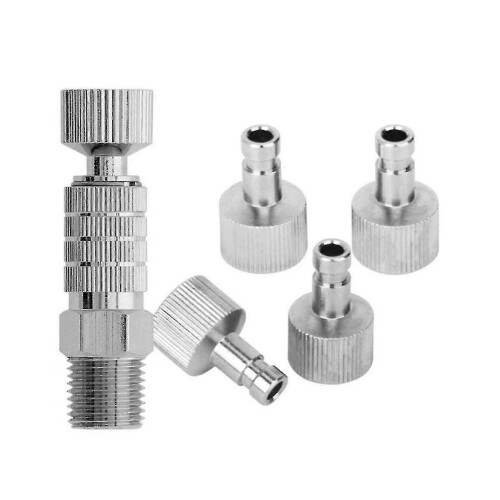 (As show, One size) 16pcs Airbrush Adapter Set Airbrush Quick Release Coupling Disconnect Adapter Kit Fitting Connector 1