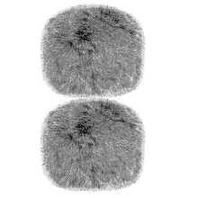(As show, One size) 2 Pieces Microphone Windscreen Muff Mic Wind Cover Fluffy Mic Cover For Blue Condenser Mic