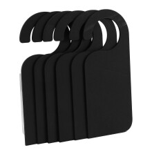 (As show, One size) 6 Pcs Wooden Door Sign Hanger Mini Double-sided Wood Blackboard Chalkboard Message Notes Memo Board