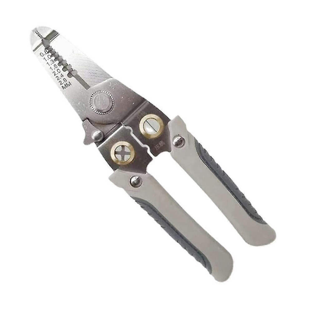 (As show, One size) Multifunctional Wire Stripper Tool, Multifunctional Wire Stripper, Stainless Steel Electrician Stri