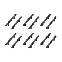 (As show, One size) 12 Pack Cabinet Pulls Black Stainless Steel Kitchen Drawer Pulls Cabinet Handles 150mm Length, 96mm