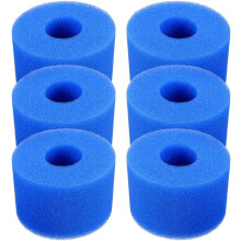 6PCS Swimming Pool Filter Reusable Washable Foam Replacement Cartrigde Hot Tub Filter Cartridge for Type S1