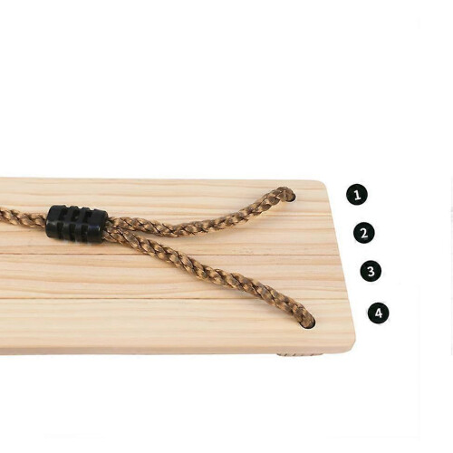 (As show, One size) Pinewood Swing with Adjustable Silky Polypropylene Ropes 2