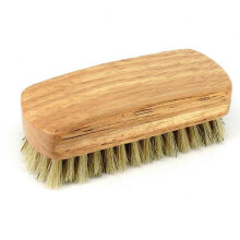 (As show, One size) Raw wood beige - Shoe polishing and polishing kit with brushes with horsehair
