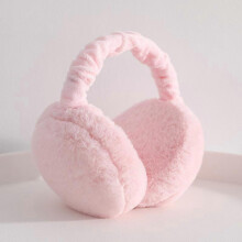 (As show, One size) Pink Color-Winter Women's Earmuffs-Plush Earmuffs,Foldable Earmuffs Adjustable Warm Earmuffs Cold Protection
