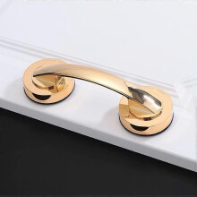 (As show, One size) large glass door and window handles, sliding bathroom doors, cabinets, no-hole handles, refrigerator handles, shower grab bars (Gold)