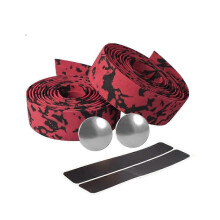 (As show, One size) 2PCS Bicycle Handlebar Tape, Bicycle Handlebar Tape, Bicycle Handlebar Tape, Racing Bike Accessories, Bike Handlebar Tape with Bar PlugsBlack and Red