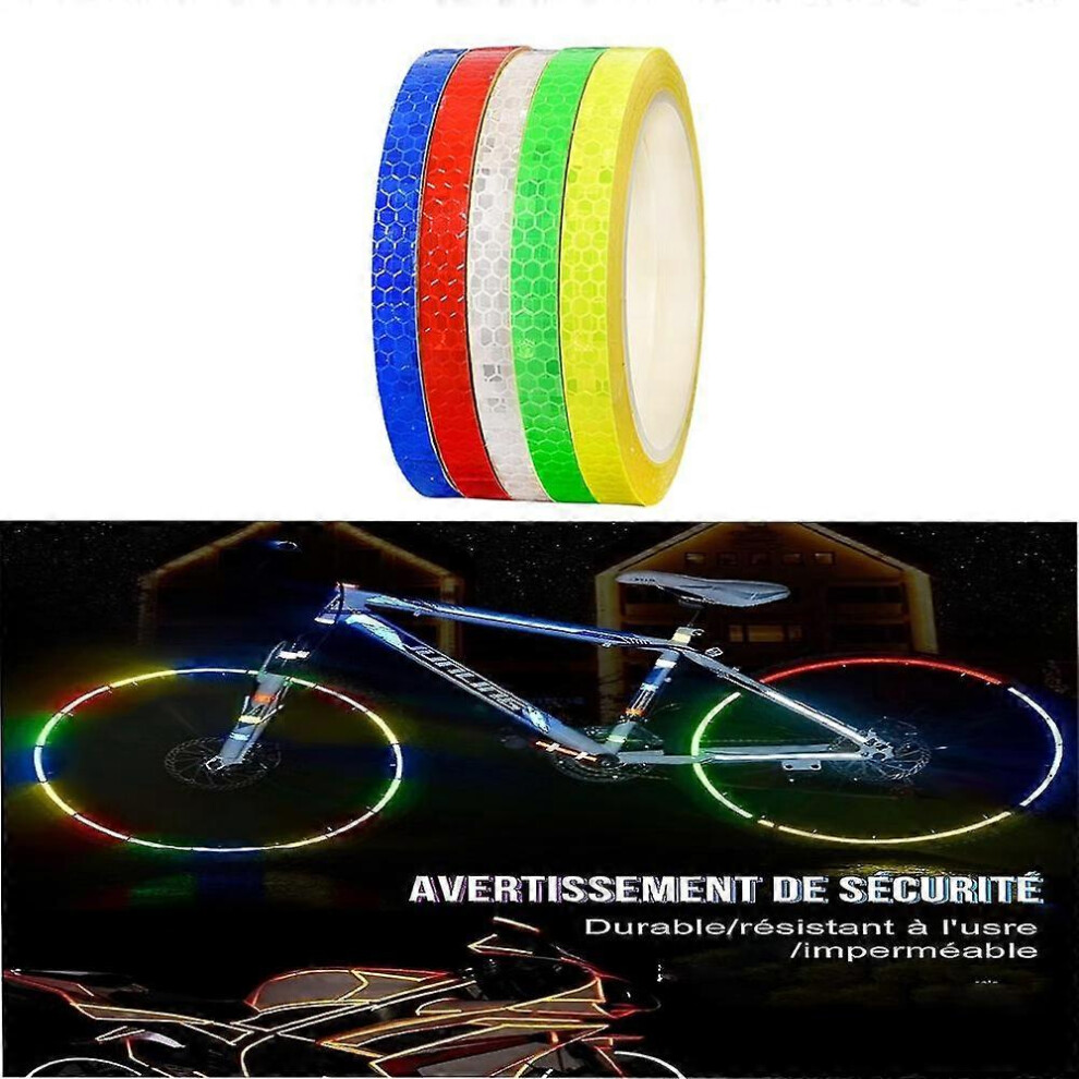 (As Show, One Size) Reflective Tape 5 Rolls Self-Adhesive Reflective Tape 40 Meters Reflector Safety Tape 4704245261894