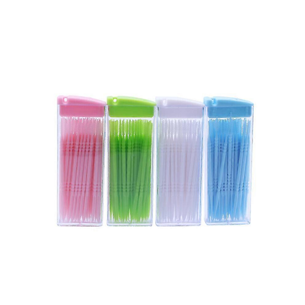 (As show, One size) 200pcs Double-ended Dental Plastic Toothpicks Teeth Sticks Dental Oral Care Tooth Sticks
