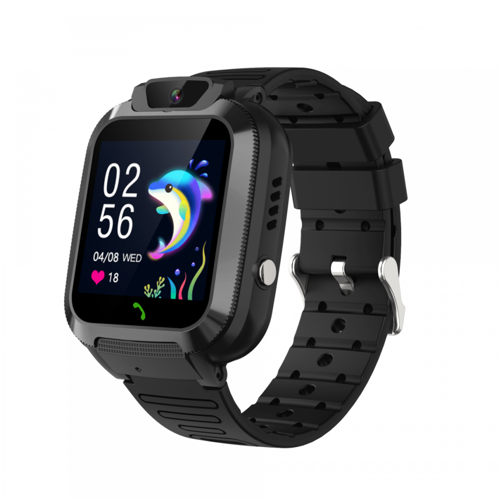 Smartwatch For Children, Kids Gps Smart Watch Waterproof Black