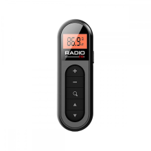Mini Pocket FM Radio Rechargeable Portable 76-108MHZ Radio Receiver with Backlight LCD Display Wire