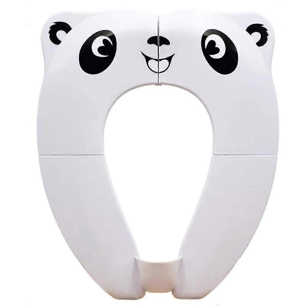 (As Show, One Size) [Upgrade Version] Baby Toilet Seat Reducer - Travel Foldable Toilet Seat Portable Potty Seat For Baby Kids (White) White
