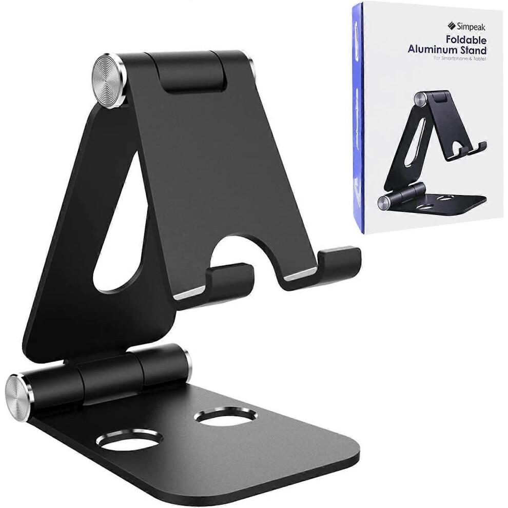 (As Show, One Size) Phone Holder, Tablet Holder, Holder Compatible For Mobile Phone, Accessories, Desk, Other Smartphones Aluminum - Black 4704245230654