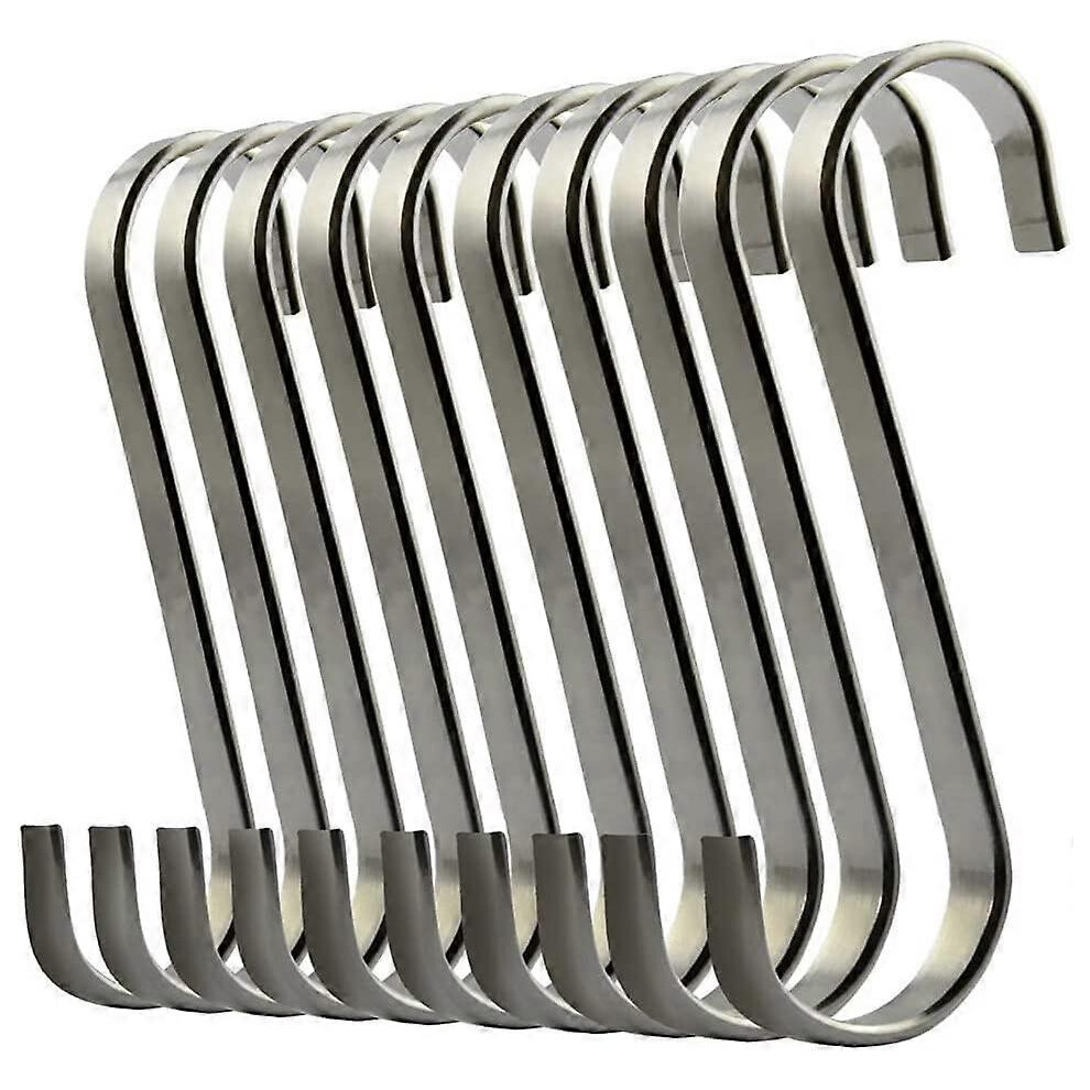 (As Show, One Size) Set Of 20 Stainless Steel Hanging S-Hooks For Cookware Or Meat Butcher 4704245272678