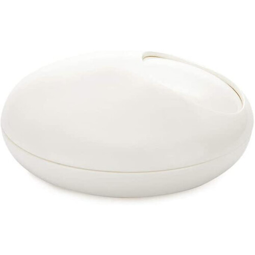 (As show, One size) Pebble ashtray with lid(White) 2