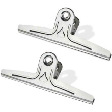(As show, One size) Coideal 2 Pieces 30cm Large Stainless Steel Extra Large Cow Rack Stainless Steel Metal Folder XXL Silver for Home Office School (11 4 / 5")