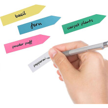 (As show, One size) Multi-Coloured Plastic Vegetable Garden Labels (Pack of 500) - Vegetable Garden Sign/Waterproof Garden Label in 5 Colors for Nursery, Seeds, Plants an