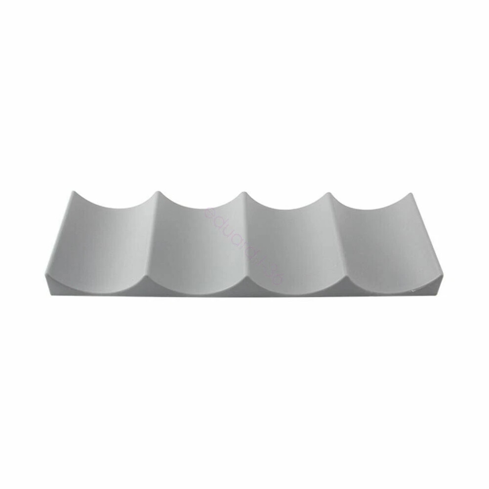 (Grey) Fridge Organiser Beer Stacking Bottle Rack Kitchen Space Saving Can Holder New Grey