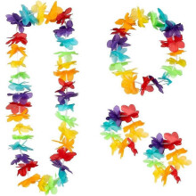 (As show, One size) Rainbow Hawaii set, 4-piece set, accessory, summer, beach, accessories, beach party, garden party, theme party, carnival