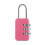 (As show, One size) 3-digit dial combination Suitcase Suitcase Password Lock Code Padlock Pink Durable and creative 1