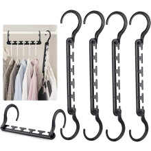 (As show, One size) 8 Pack Magic Clothes Hanger Hanger Holder, Foldable Space Saving Clothes Hanger - Multifunctional Plastic Hook Hook Hanger, Ideal for Storage and Orga