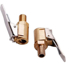 (As show, One size) 2 Piece Car Tire Valve Adapter, 8mm Pump Nozzle Brass Inflator Valve Clip Clamp Connector Adapter for Car or Truck Tire