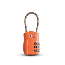 (As show, One size) Wire Lock Luggage Lock, Suitable For Lockers, Suitcases, Luggage Bags (Orange)