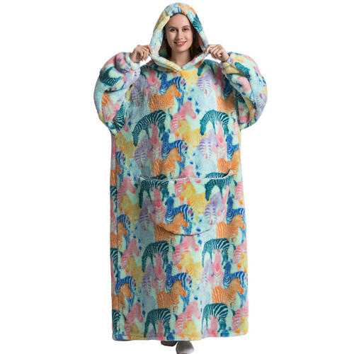 (Style02) Wearable Blanket Hoodie For Women Comfy Blanket UK