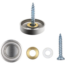 Silver Spiegel Threadcap 16 screwbendungen Caps, screws Spiegel le Chromdeckungen, screwbendungen cruach dhosmálta, foirfe le haghaidh Signa