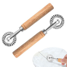2pcs Roth Gearrthóir Pasta le Role, Ravioli agus Roth Gearrthóir Pizza, Sinklegierung Knödel Spitze und Nudeln Uirlis le haghaidh Cistin