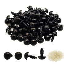 Sábháilteacht suímh le haghaidh bréagán crochadh, 100 píosa 12mm DIY plaisteach crochadh suímh le haghaidh Puppets, crochadh súile, gabhálai