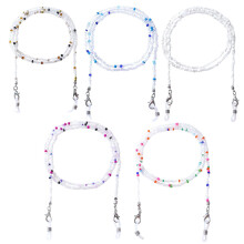 LTSVBO Perlen Brille Ketten - 5 Pacáiste Beo & Sláinteoireacht Brille Lanyards für Frauen & Fir, stylvolle Halsschnöre für Sunnbrillen & B