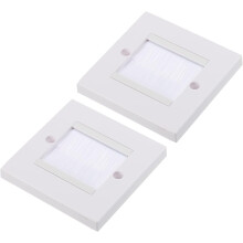 Kabelbürstenplatte, 2 Pacáiste Cábla iontrála clúdach, Single Gang Brush Panel für Steckdosen und Aufnahmen, Wall cábla bainistíocht für ord
