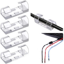 Trédhearcach Cable Clips, 60PCS láidir féin-greamaitheach Threadclips für Cable Management, Cable Organisatoren für Hause und Büro, coinníon