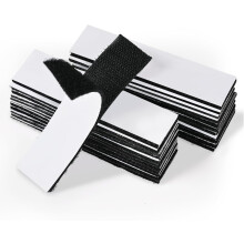 Dleachta 1x4 Zoll dhá thaobh strife, 50PCS láidir agus athúsáidte croc- agus sleife mounting band chun a chur ar fios, eagrú agus Sic