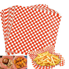 Páipéar Wrap Grád Bia, Seiceáilte Basket Liners Fettfeste Papiere Öldicht für Deli / BBQ Sandwich Hamburger Überreste Geschenkverpackungsgew