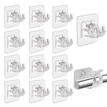 Ceannaitheoir curtainstann féin-greamaitheach, 12 píosa nailfree adjustable curtainstann, Ceannaitheoir curtainstann wall-mounted, oiriúnach