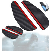 2 Páire Auto Sideflügel Spiegel Rainschutz Clúdach Kappe Carblefiber Reverse Spiegel Universal Automobile Accessories für SUVs, LKW und Auto