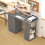 Homcom (Grey) HOMCOM 120cm Computer Desk, Study Table with 3 Shelf & Drawers 6