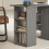 Homcom (Grey) HOMCOM 120cm Computer Desk, Study Table with 3 Shelf & Drawers 7