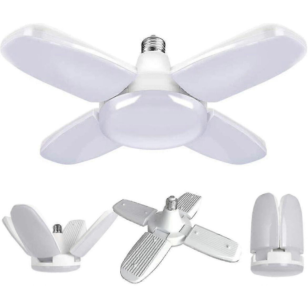 (As show, One size) Energy Saving Foldable Four-leaf Light Super Bright Garage Lights Ceiling Daylight Lamp For Home Basement-image-OPC-PHP6NN5-NEW