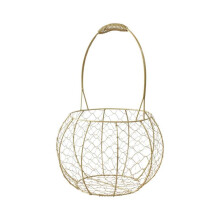 Decorative Wire Baskets for Versatile Storage Solutions, Gold Iron Basket with Handle for Wedding Home Decoration And Diy Craftable Decor, Size