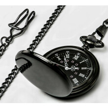 (As show, One size) Pocket Watch Watch for Men Women Quartz Smooth Surface Digital Dial Pocket Watch GiftBlack, Retro Two-Sided Quartz Pocket Watch - Flip, Christmas Gift