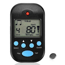 (As show, One size) Mini digital metronome with multi-function speaker for saxophone, piano, guitar, violin, flute, drum