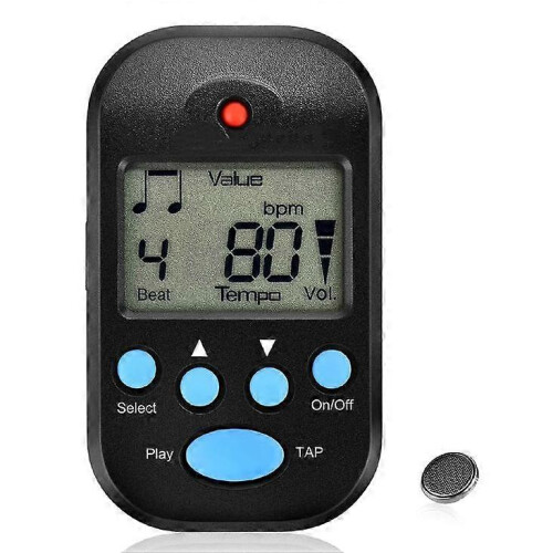 (As show, One size) Mini digital metronome with multi-function speaker for saxophone, piano, guitar, violin, flute, drum