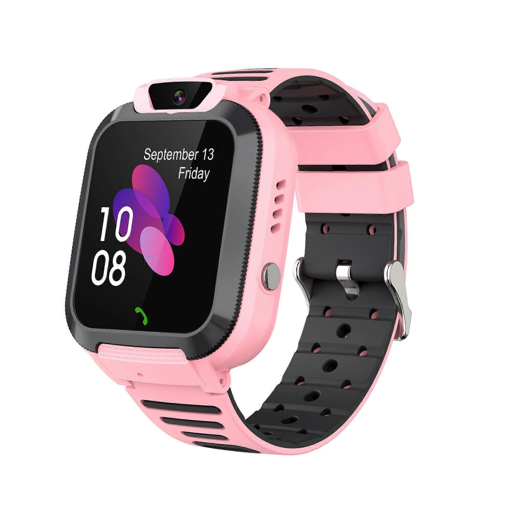 (As Show, One Size) Smartwatch Phone For Kids, Lbs Waterproof Kids Smart Watch With Sos Voice Chat Tracker And Game Camera For 3-12 Year Old Kids Birt Pink 4704245233099