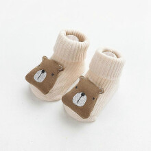 (As show, One size) 2cps Autumn Winter Soft Cotton Baby Girl Socks Newborn Cartoon Animal Baby Socks Infant Baby Boy Socks Anti Slip Floor Sock2#